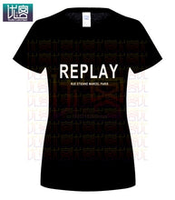 Load image into Gallery viewer, Song REPLAY- RUE ETIENNE MARCEL PARIS T-SHIRT Clothes Popular T-Shirt Crewneck Cotton Tees Tops Summer Tees Cotton T-Shirt