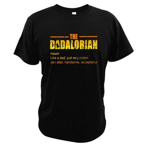 The Dadalorian Defination T Shirt Like A Dad Just Way Cooler Vintage Tshirt Crew Neck Short Sleeve Tee Tops
