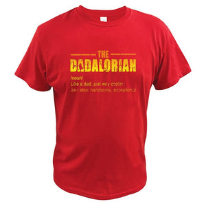 The Dadalorian Defination T Shirt Like A Dad Just Way Cooler Vintage Tshirt Crew Neck Short Sleeve Tee Tops