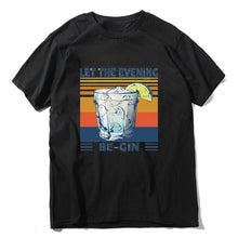 Load image into Gallery viewer, New fashion promotion Martini Cocktail Let The Evening Be Gin Funny Vintage Men&#39;s T-Shirt Cotton Tee women&#39;s sweatshirts
