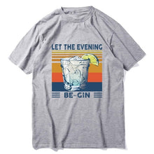 Load image into Gallery viewer, New fashion promotion Martini Cocktail Let The Evening Be Gin Funny Vintage Men&#39;s T-Shirt Cotton Tee women&#39;s sweatshirts
