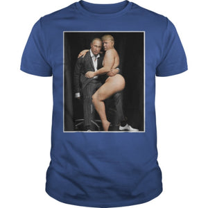 Poutine avec Trump Sexy sur le bureau t-shirt pour hommes